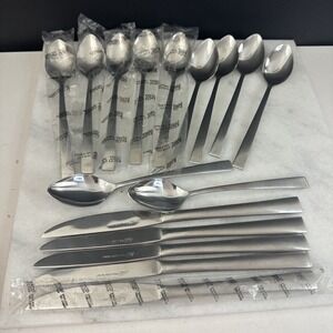 16 Piece Vtg ekco eterna stainless taiwan 11 Spoons 5 Knives
